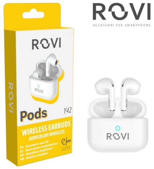 ROVI Auricolari cuffie wireless pods y42 1pz white - rovi